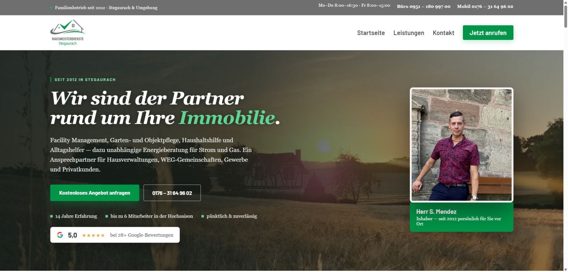 Website-Vorschau von Hausmeisterdienste Stegaurach